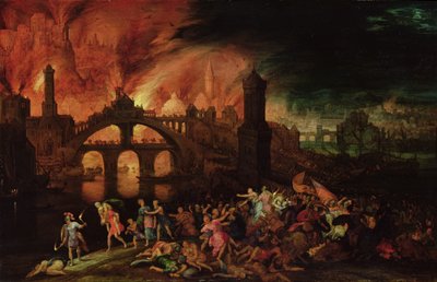 The Destruction of Troy, 1606 by Pieter Schoubroeck